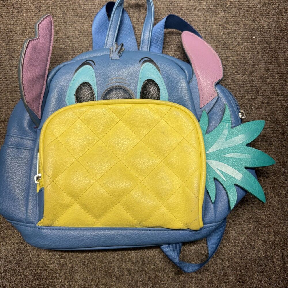 Disney Lilo and Stitch Pineapple 10in Pleather Mini Backpack by Disney